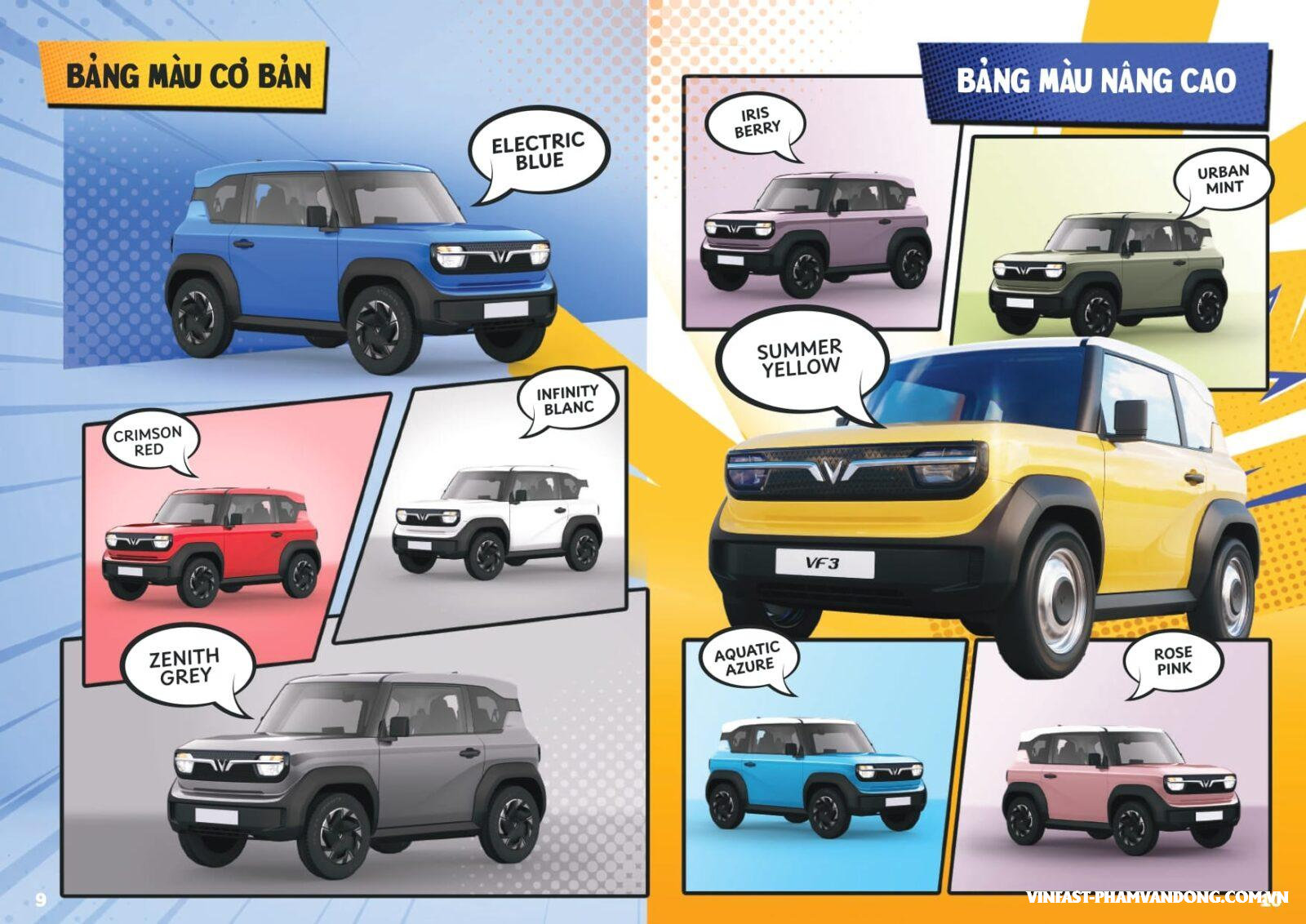 bảng màu vinfast vf 3